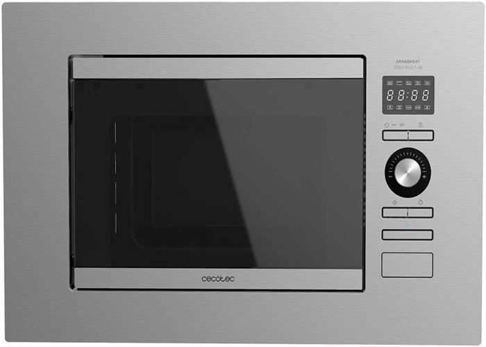 Micro-Ondes Encastrable Numérique Grandheat 2090 Built-In Steel.800 W De Puissancesur 5 Niveaux20 L De CapacitéGril 1000 W8 Fon