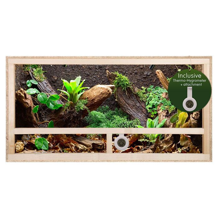 Comparer les prix de Repiterra® Terrarium 80x40x40cm en bois pour reptiles et amphibiens avec aérations latérales