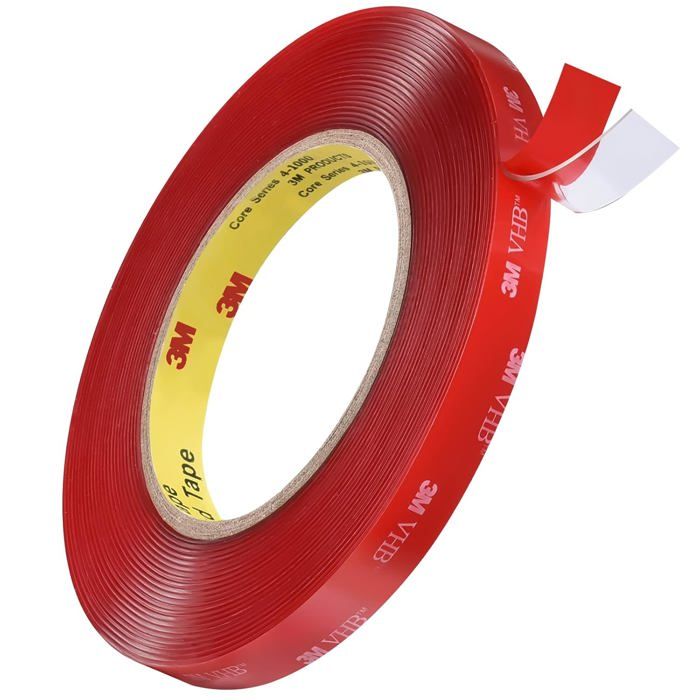 Ruban Adhésif Double Face LLPT - 51mm X 5,5m - Mousse Noire Imperméable - Pour Cadre Photo, Décoration Murale, Voiture, Maison - 6
