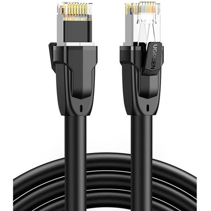 BUSOHE Câble Ethernet Cat 8, câble réseau tressé haut débit