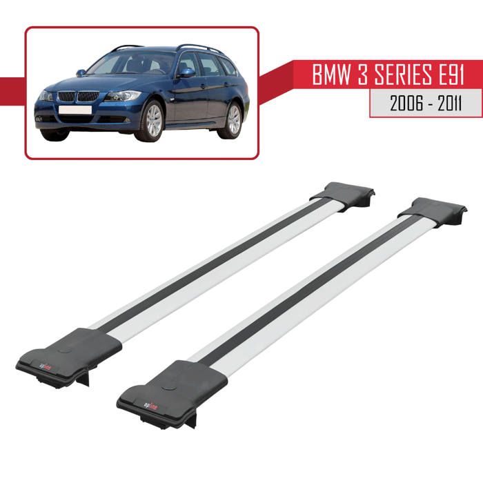 Tiger Barres de toit transversales pour BMW Serie 3 F31 Touring 2012-2015 Gris