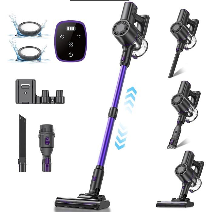 Aspirateur Balai Sans Fil 35kPa - Autonomie 35 Min - Filtre HEPA - 6-en-1 - Neuf Sous Emballage