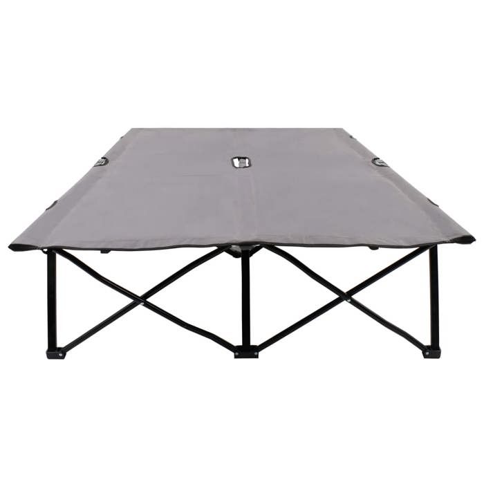JLL*TOP - Chaise longue - Bain de soleil - pliable - 2 places - Gris Acier LLL1193