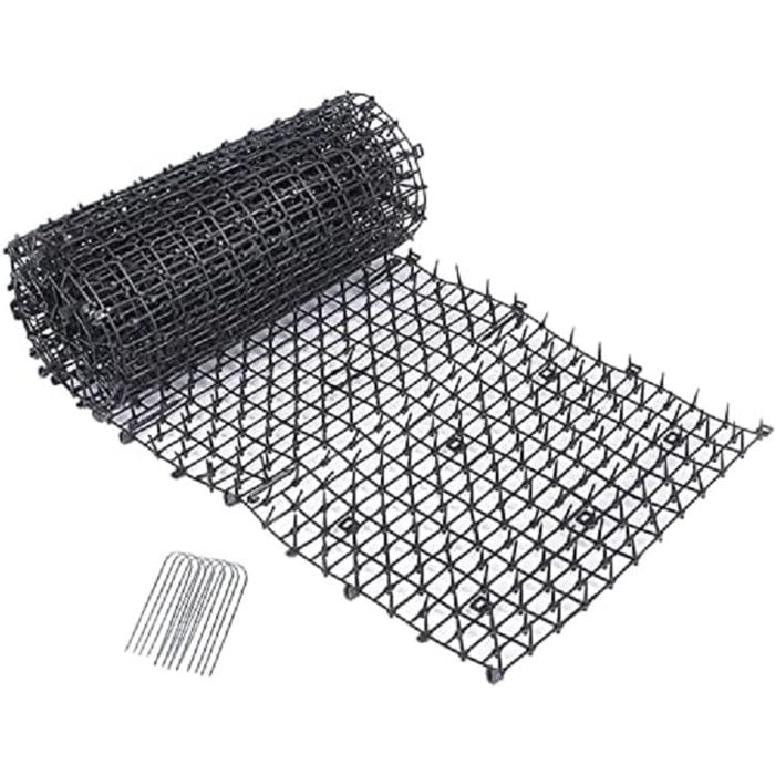 Meilleurs prix pour Tapis anti-chat avec piques tapis de jardinage en plastique réseau anti-chats pour animaux sauvages à pointes répulsives (4 m)