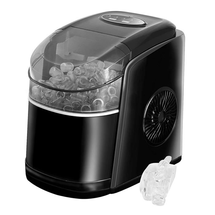 Machine à Glaçons Compacte Vpcok Direct - 12kg/24h, 9 Glaçons En 6-8 Min (Argenté)