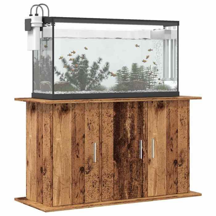 Meilleurs prix pour Support pour aquarium - MOTHINESSTO - Vieux bois - 101x41x58 cm - Bois dingénierie - Design élégant