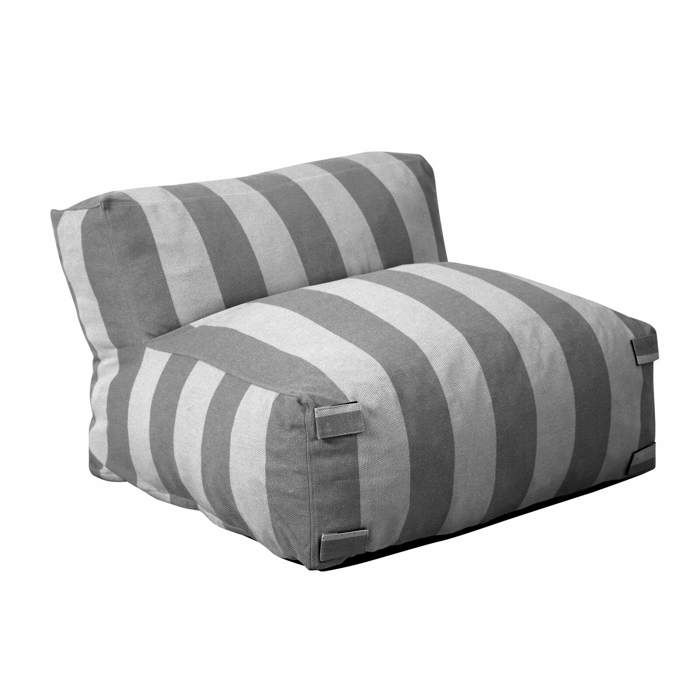 Fauteuil de jardin rayé pour canapé modulable gris anthracite Mixi Oviala