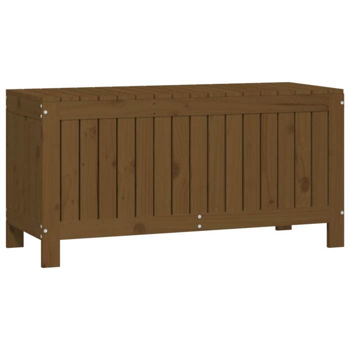 Sale 2026 Coffre de rangement de jardin - BURKE - grande espace - Marron miel 108x425x54cm - Bois pin CC253