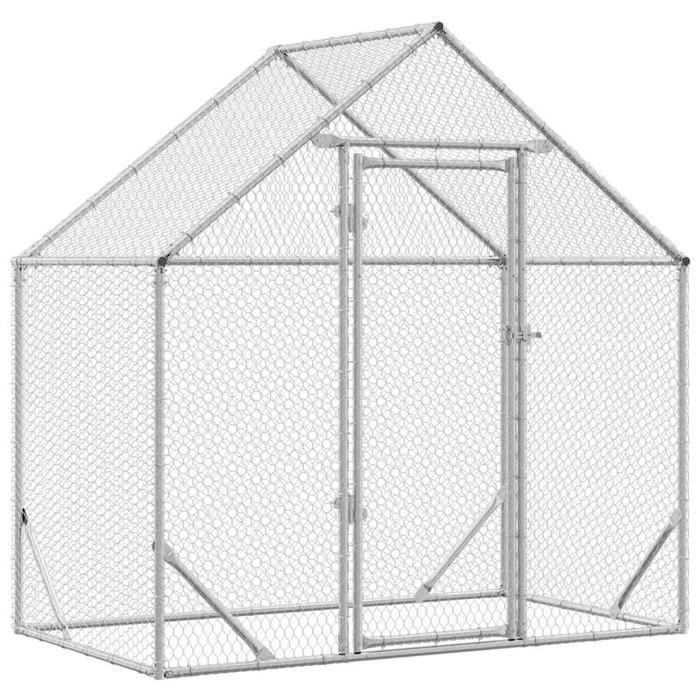 vidaXL Cage à poules 170 x 100 x 177 cm Acier galvanisé