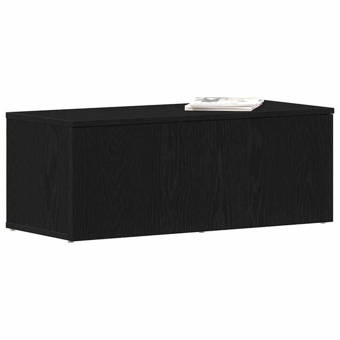CHIC Noir Meuble TV Moderne - ZENCORE - MEUBLE DE SEJOUR - Cabinet TV - avec tiroir Chêne noir 80x34x30cm - Bois dingénierie 5089