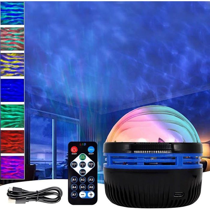 Projecteur de lumière boréale 2 en 1 pour aurores boréales et vagues de mer lampe aurore boréale proj OBJETS LUMINEUX D INTERIEUR