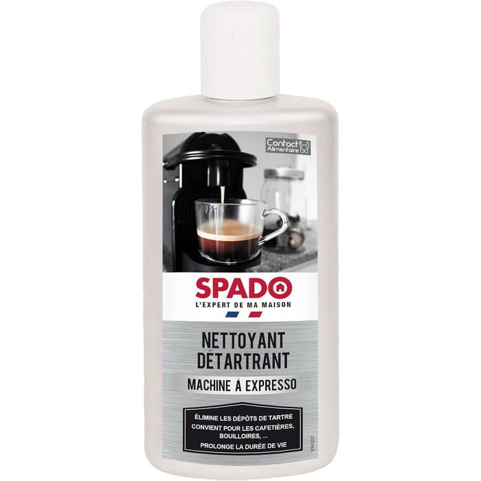 Détartrant machine expressoElimine le tartreConvient pour les cafetières et bouilloires968% ingrédients naturelContact250ML