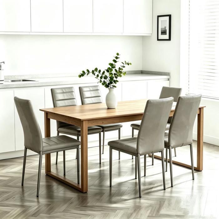 VIVOLILV Chaises Moderne Ensemble de 6 fauteuils de salle à manger THOMAS rembourré avec revêtement à laspect cuir Pour Cuisine
