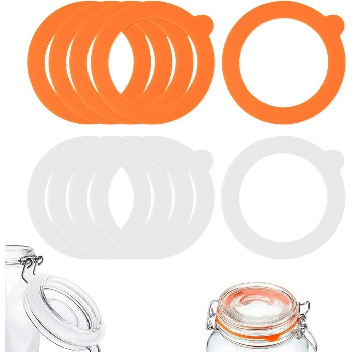 Joints d’étanchéité pour bocaux anneaux en silicone 70/95 mm réutilisables remplacement lot de 10