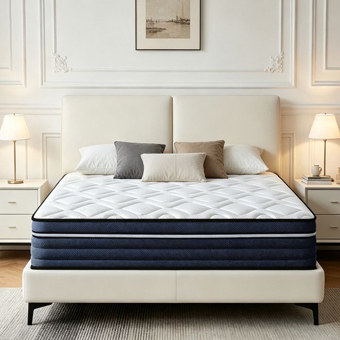 Matelas 140x200 cm - Matelas Hybride Mémoire de Forme - Épaisseur 26 cm - 7 Zone de Confort - Orthopédique - Soutien Iombaire