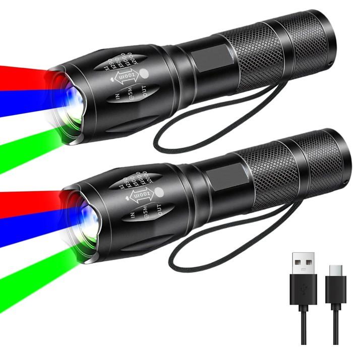Flashlight Light Adjustable Focus Tactical Flashlight for Hiking