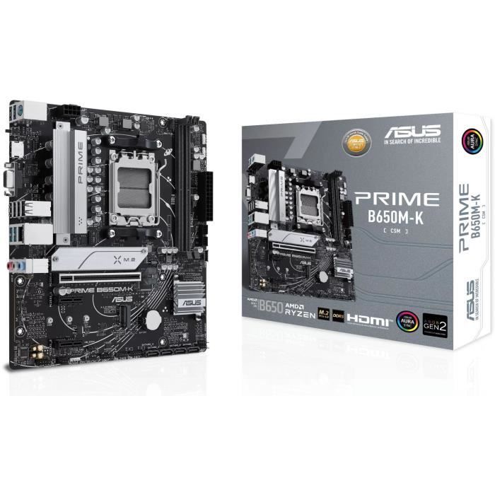 Carte mère – ASUS – PRIME B650M-K – AMD B650 – Emplacement AM5 – Micro ATX
