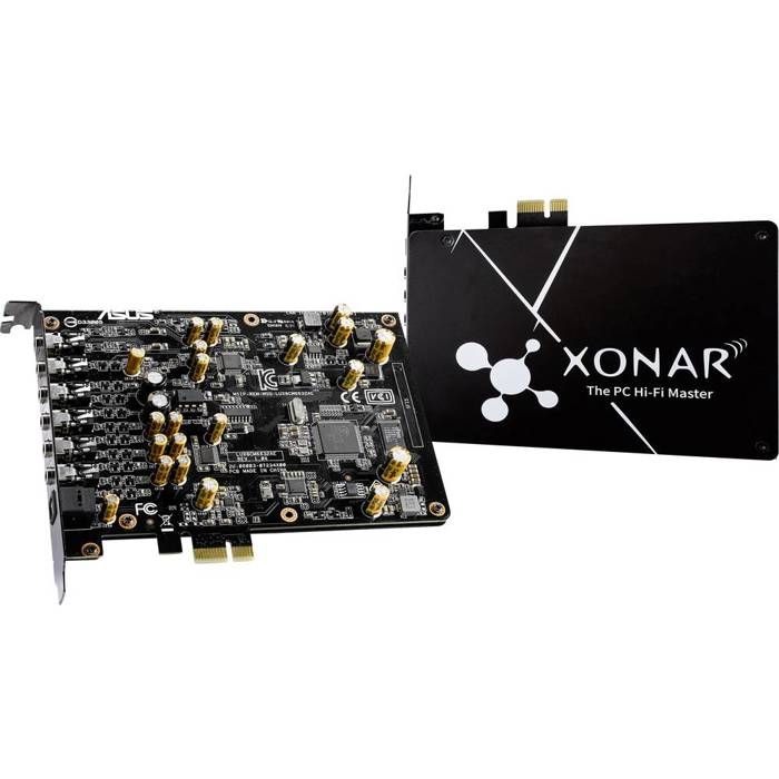 ASUS Carte son Xonar AE - 24 bits - 192 kHz - 112 dB rapport signal à bruit - 7.1 - PCIe - CM6632AE