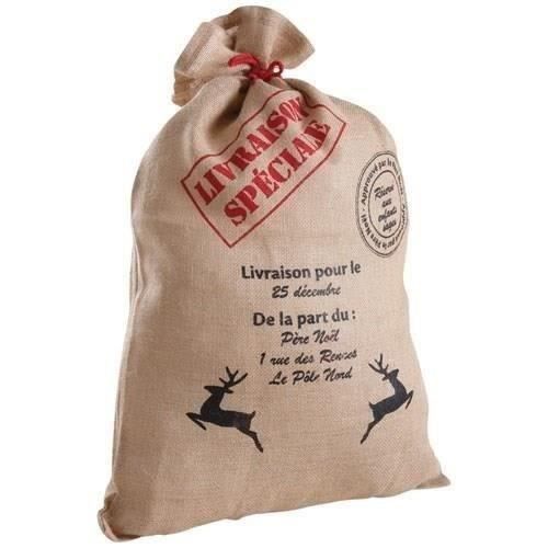 Sac de Noël AUBRY GASPARD - Jute - Livraison spéciale