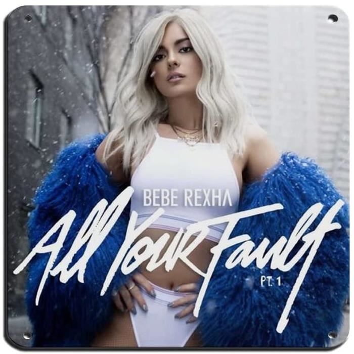 Bebe Rexha Pop Singer Poster rétro en métal chic Art rétro décoration ...