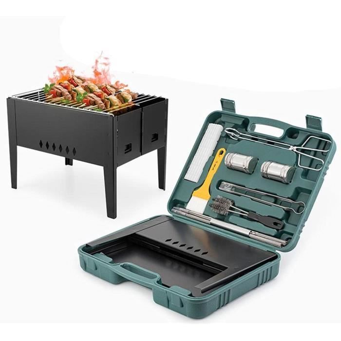 Mini Barbecue à Charbon Pliable – Petit Poêle En Inox Pour Camping Et Randonnée
