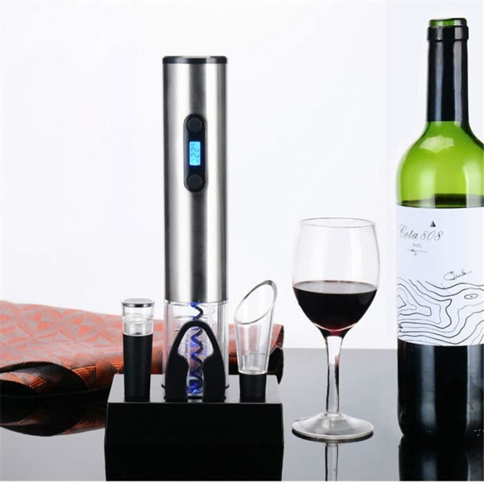Ouvre-vin ouvre-bouteille automatique translucide Ouvre-bouteilles électriques à vin rouge avec coupe-feuille fournitures de cuisine 