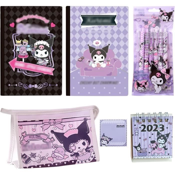 Ensemble Papeterie Kawaii Pour Fille - Cartable, Stylos, Notes, Porte-clés - Cadeau 2 à 8 Ans (4 Pièces)