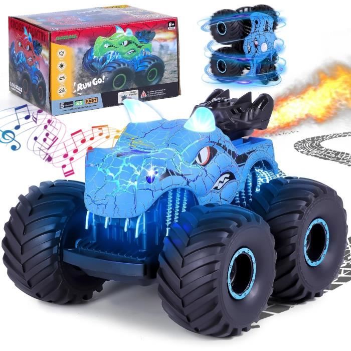 ArtCreativity Voiture jouet télécommandée dinosaure Monster Truck Dinosaure  18,4 cm, Fonctionne avec piles, Cadeau d'anniversaire unique pour  garçons, filles, tout-petits