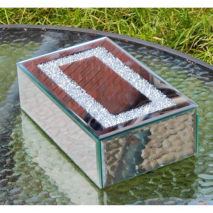 Boite A Bijoux En Verre Boîte à Bijoux En Verre Vintage Rectangulaire Avec Couvercle Boite En Verre Decoration