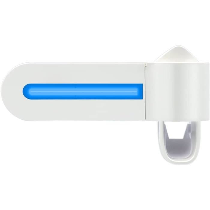 Porte-Brosse à Dents Électrique Mural Avec Séchage Et UV - Blanc - 2 Fentes - Sans Perçage