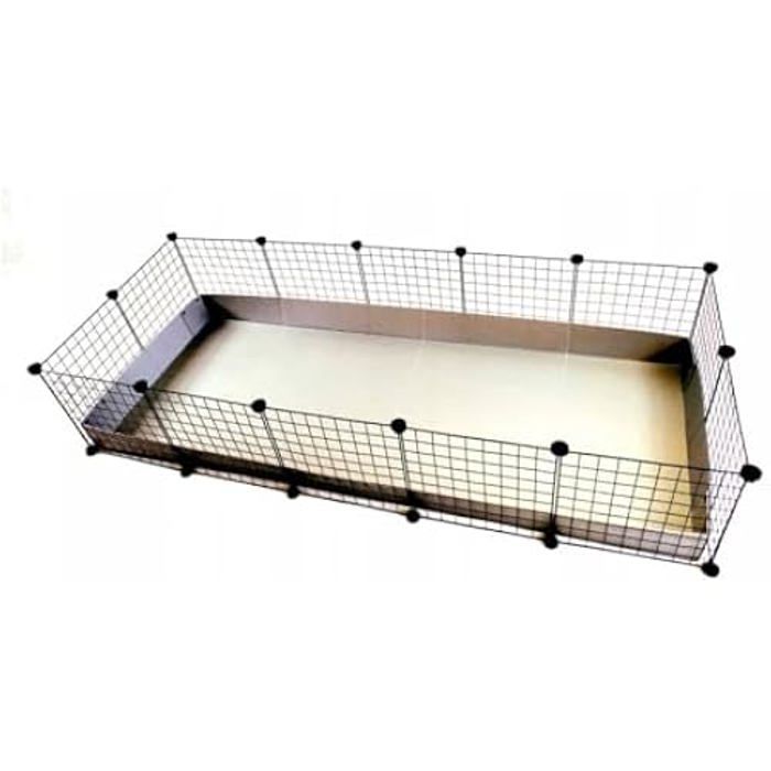 C&C Cage modulaire 5 x 2 Pig Rabbit Heg - Argenté - 180 x 75 x 37 cm