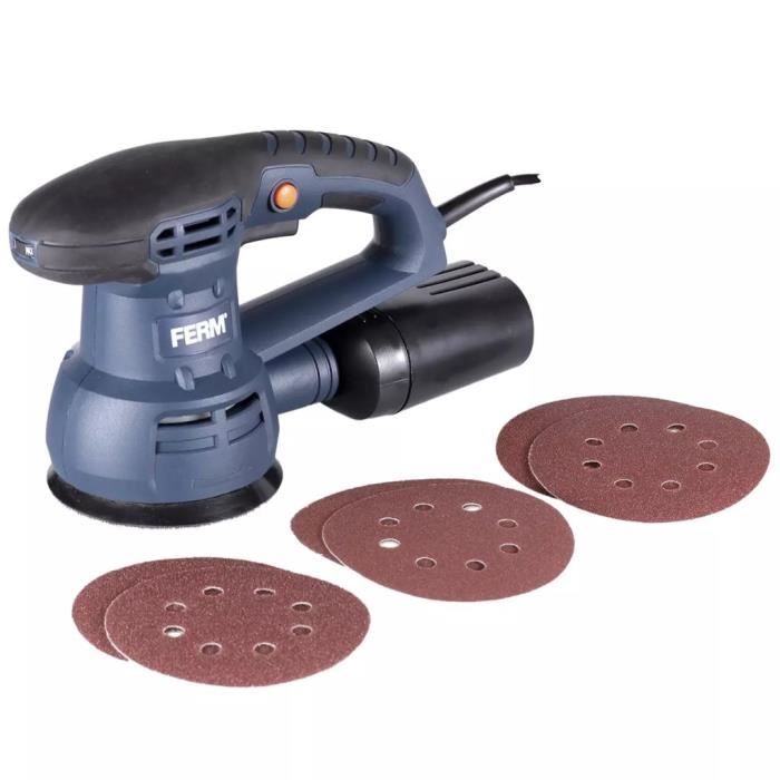 Ponceuse Excentrique Sans Fil 125 Mm Pour Batteries DeWalt 18V - 3 Vitesses 7000-11000 Tr/min, Avec Collecteur De Poussière Et 15 Papiers Abrasifs - 9