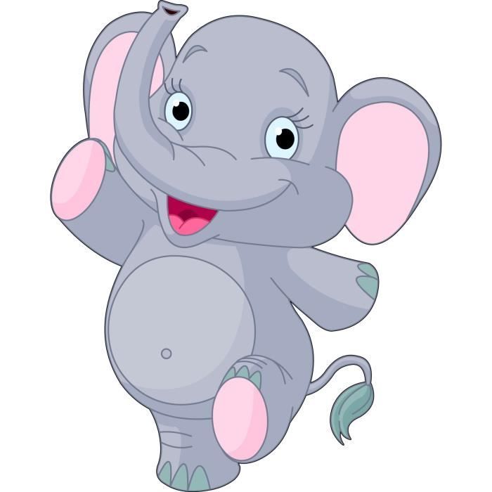 Sticker Chambre D Enfant Bebe Elephant Hauteur Hauteur 35cm Cdiscount Maison