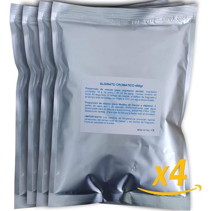 Alginate Chromatique Slow Setting BWAY – 900 G (2×450 G) – Empreintes Mains & Corps Haute Précision – Temps De Travail 3 Min
