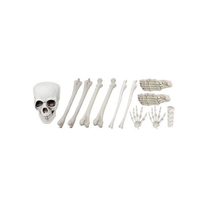 Décoration Halloween - PTIT CLOWN - Sac dos - Squelette en plastique - 12 pièces