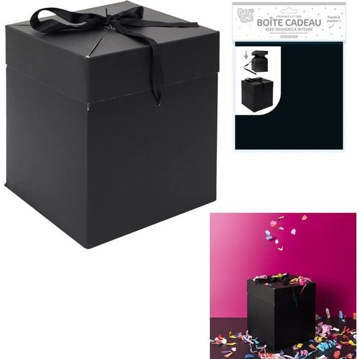 Mariages L19 x l11 x H4,5cm Lot de 20 Boite Carton Cadeau Chocolats et Bijoux Livrées à Plat a Assembler pour Emballages - Boîtes Noires de Présentation Fêtes 