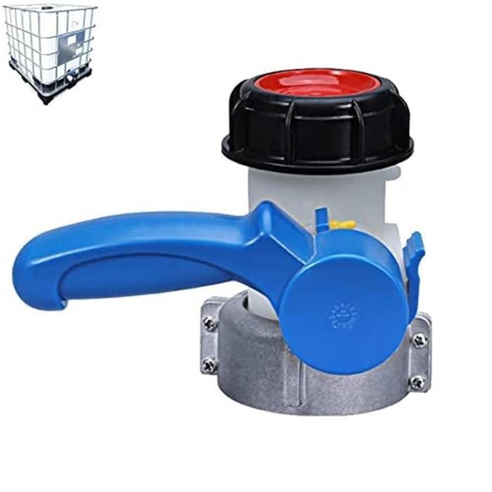 Robinet Pour Réservoir IBC 75mm - Vanne Papillon HDPE Pour Cuves De Stockage Liquide