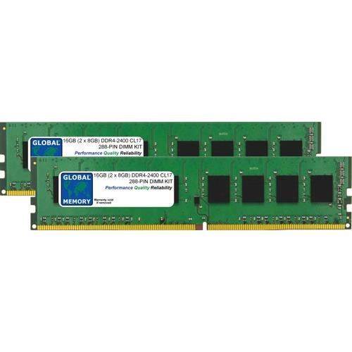 Kit RAM Crucial DDR4 16 Go (2x8 Go) 2400 MHz PC4-19200 - Pour PC Bureau - Garantie à Vie - Neuf