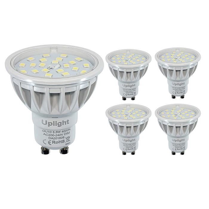 Dimmable Ampoule LED GU10 Blanc Naturel 4000K,Equivalent 60W,5.5W