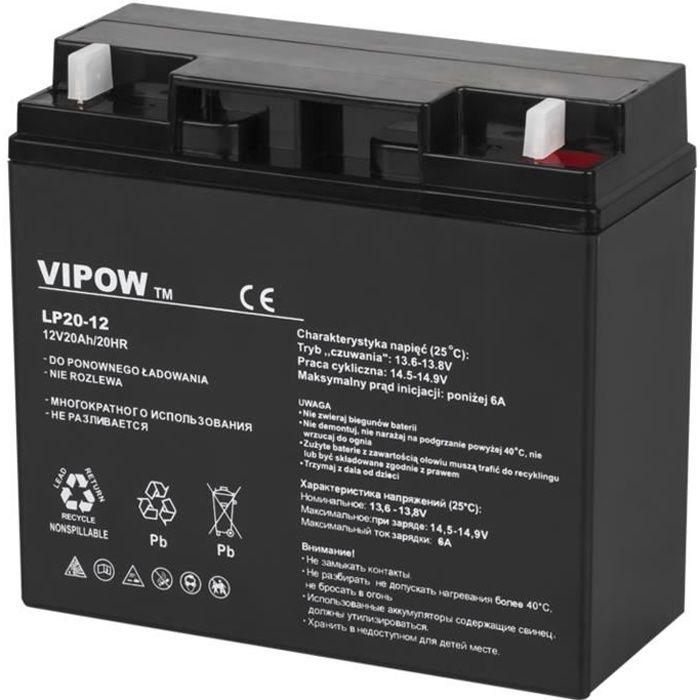 Batterie 12V 4,2AH rechargeable faible encombrement