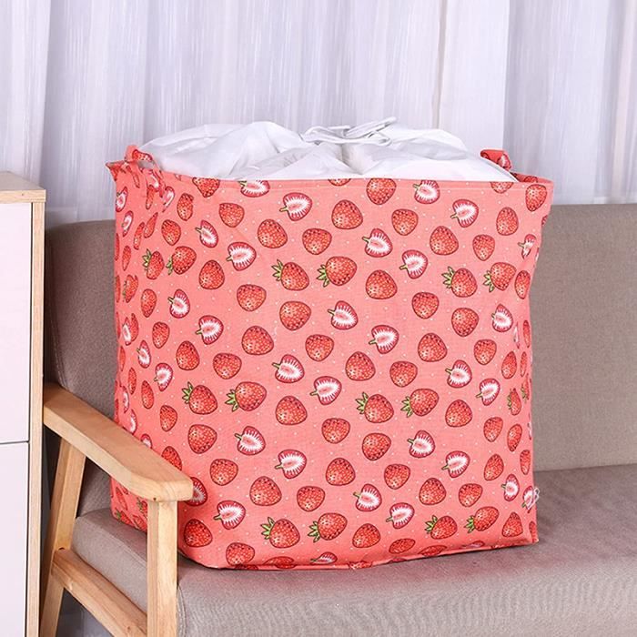 Panier De Rangement En Tissu Matelassé à Motifs Floraux - 33 L, Pliable, Avec Poignées