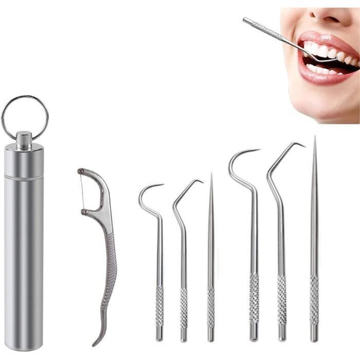 KIT DE CURE-DENTS En Acier Inoxydable Outils De Fil Métallique En Métal
