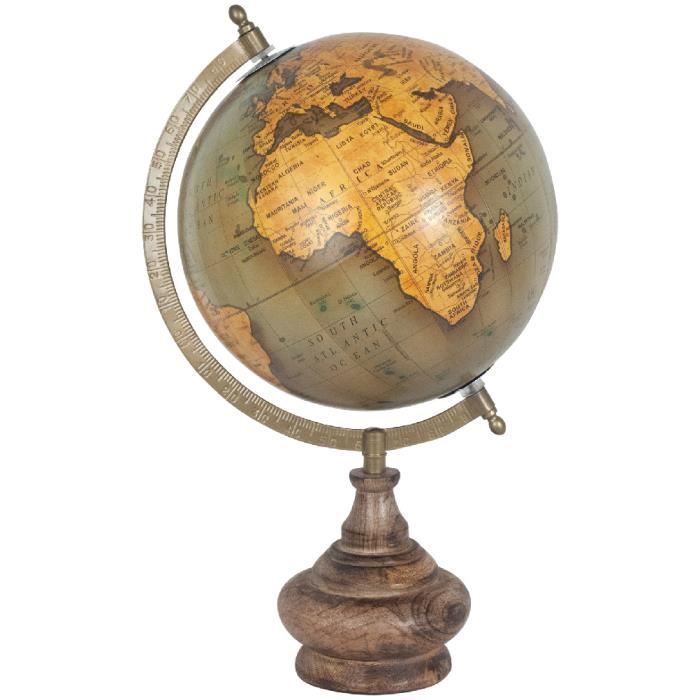Globe En Liège 25cm Avec 15 Épingles - Carte Monde Avec Frontières - Décoration Bureau, Voyage - Marquez Vos Destinations