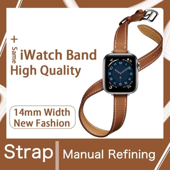 bracelet double tour apple watch bracelet cuir