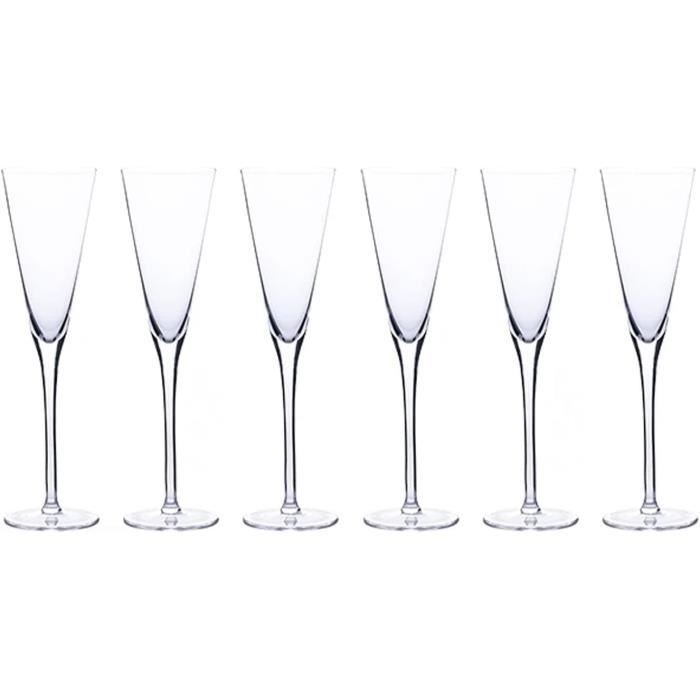 Flûtes À Champagne Lot De 6 Verres À Champagne En Cristal De Haute Qualité For Flûte À Champagne