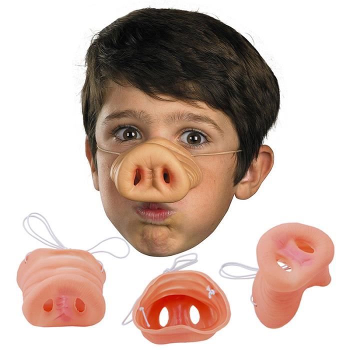 Nez De Cochon Accessoire Déguisement - Plastique Souple Avec Élastique - Pour Fêtes Et Humour