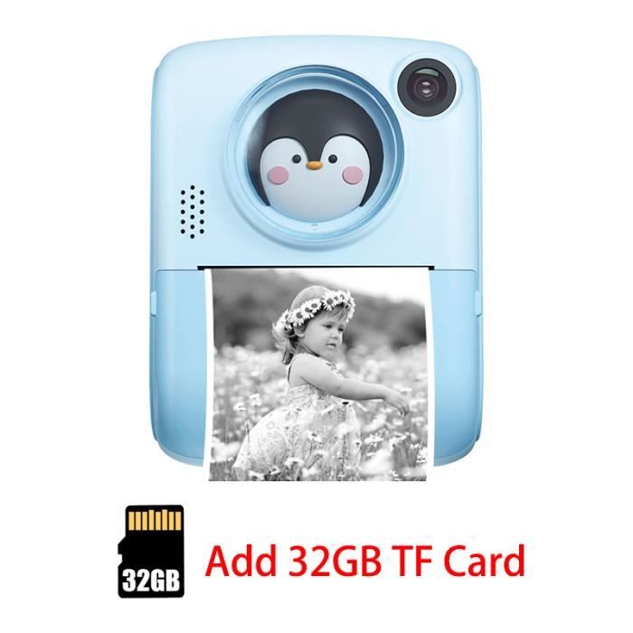 Rose - Appareil Photo à Impression Instantanée Pour Enfants, écran IPS