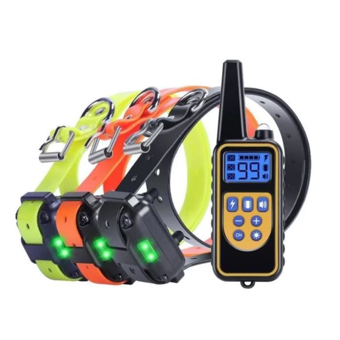Meilleurs prix pour 800Mètres Collier Anti-Aboiement avec Vibration et Stimulation Sonore Contrôlées Collier de Dressage pour Chien étanche