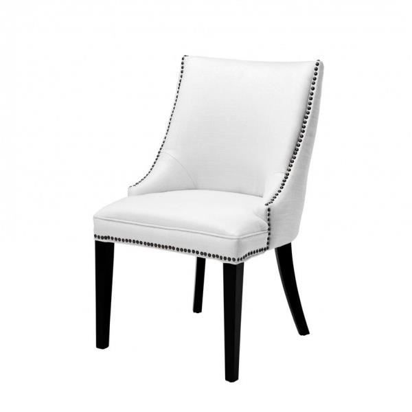 chaise de luxe en bouleau crème - casa padrino - salle à manger - bois massif et tissu