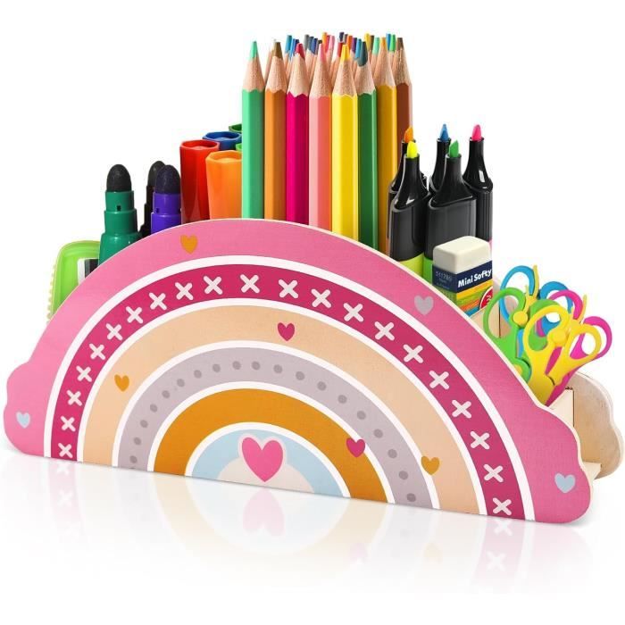 Organiseur De Bureau Arc-En-Ciel - Porte-Crayons Pour Enfants